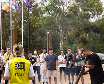 Student Working On Campus