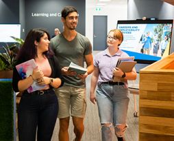 Students in the ECU Careers and Employability Centre at the Joondalup campus