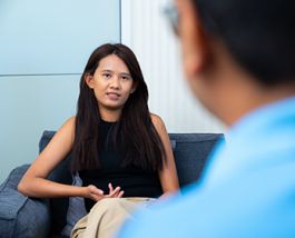 Students sitting on bean bags outside at Joondalup Campus