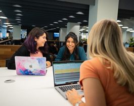 Student in Career and Learning space